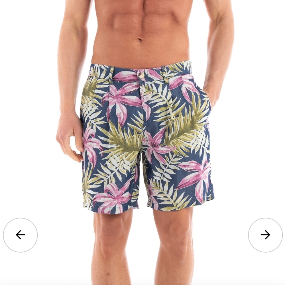 Scotch & Soda Mens Twilt Tropical Printed Shorts Size 32 NWT Summer